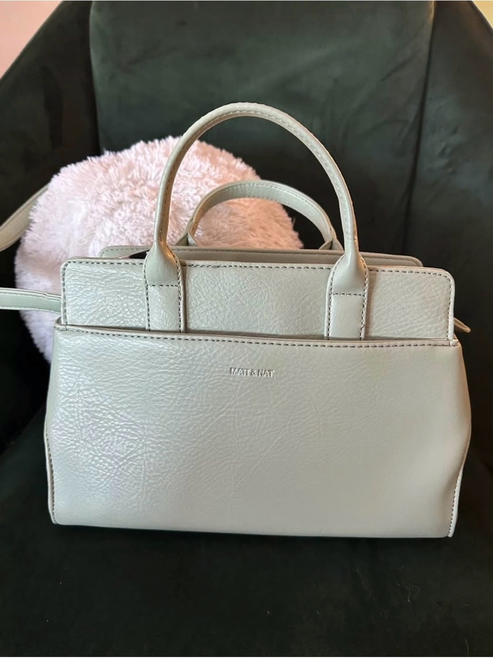 Matt & Nat Green Structured Top-Handle bag